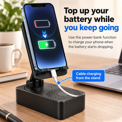 Power bank function with cable charging for your phone