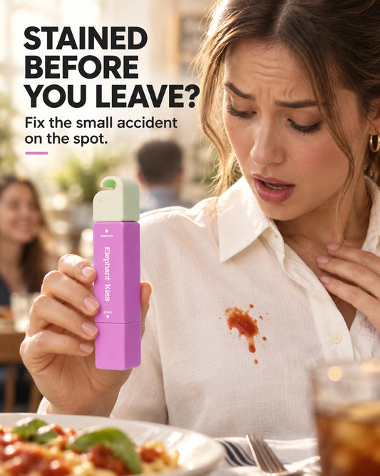 Elephant Kiss stain remover - stained before you leave