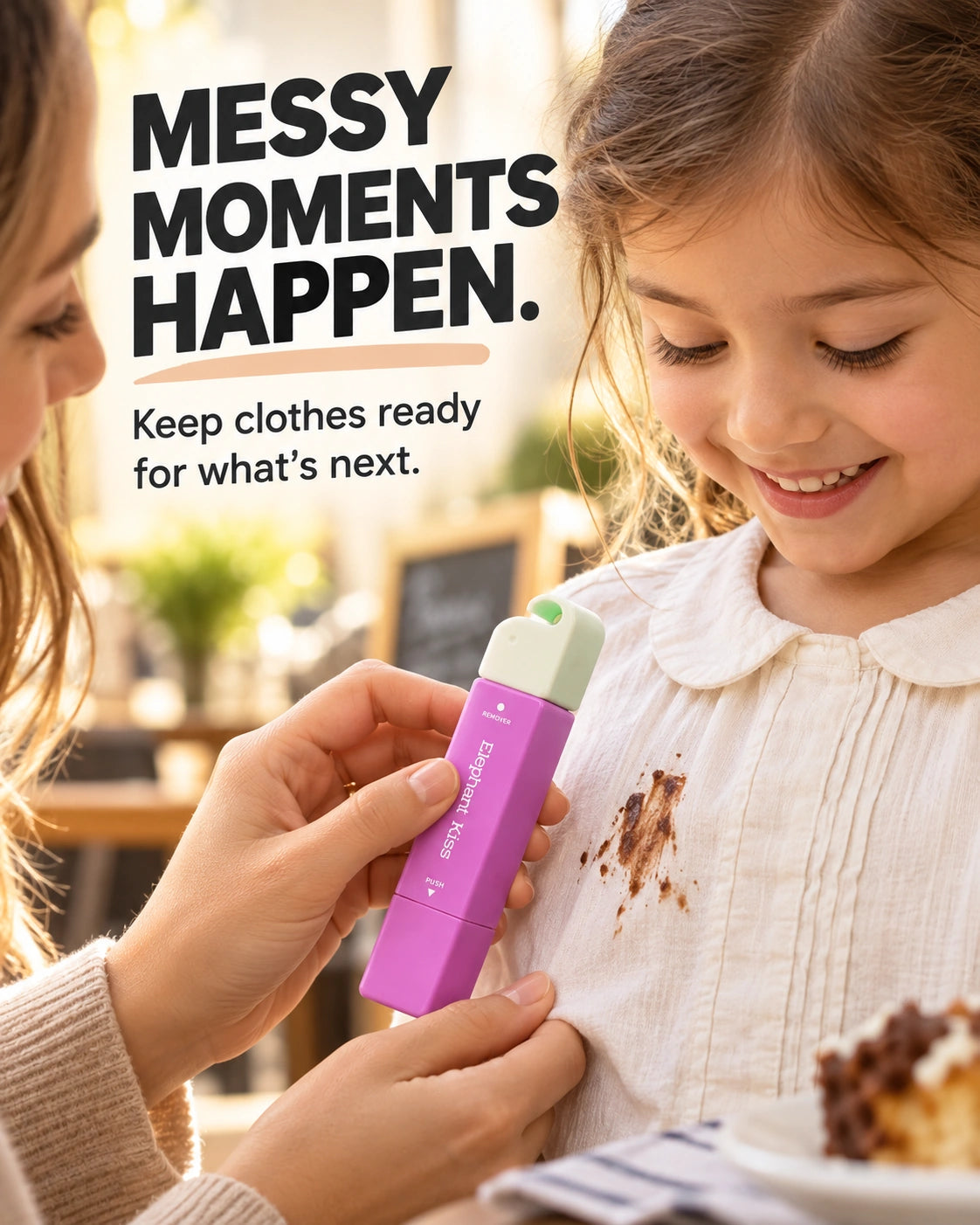 Elephant Kiss stain remover - messy moments happen
