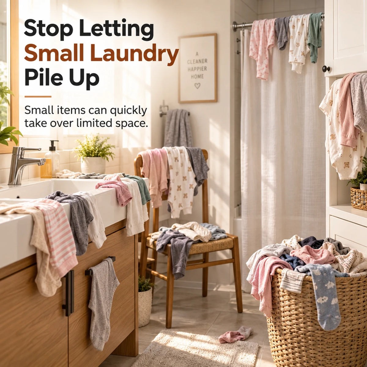 Small laundry taking over limited space