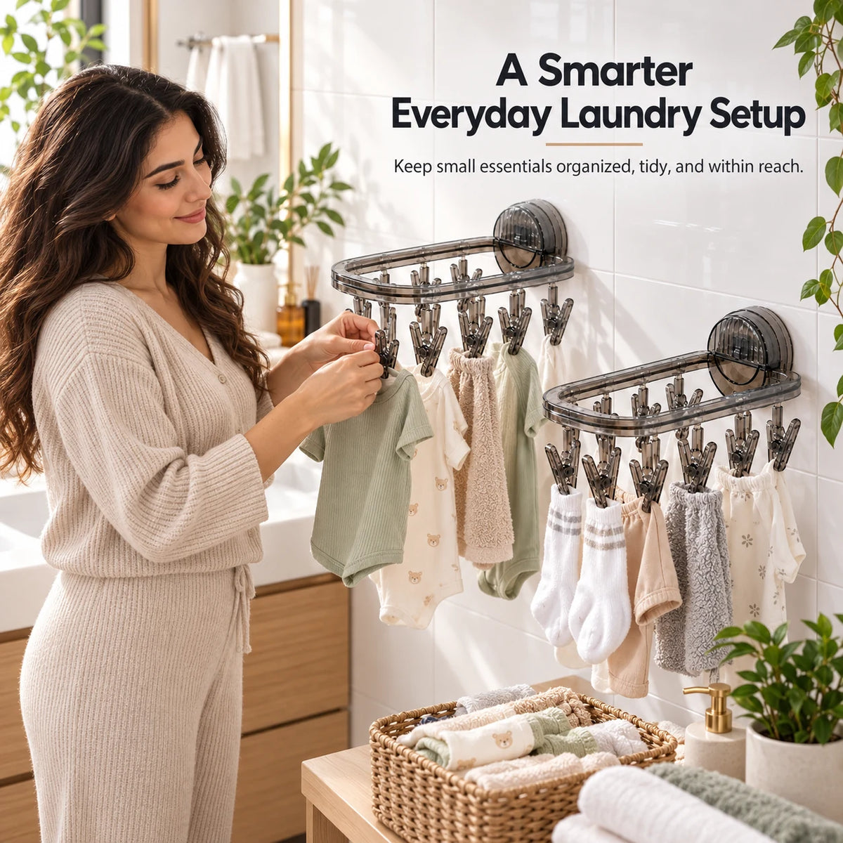 Foldable Clothes Drying Rack everyday laundry setup